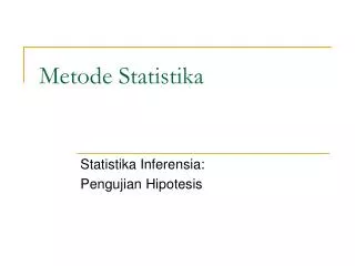 metode statistika pertemuan x xi
