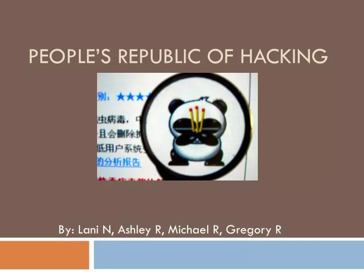 people s republic of hacking