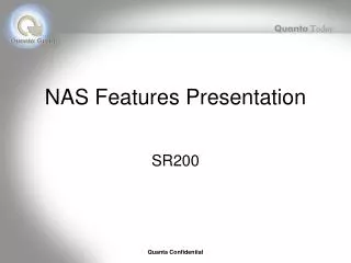 NAS Features Presentation