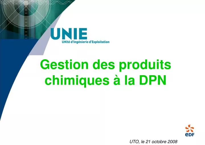 gestion des produits chimiques la dpn