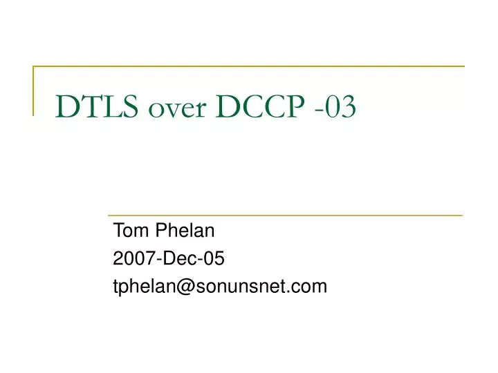 dtls over dccp 03