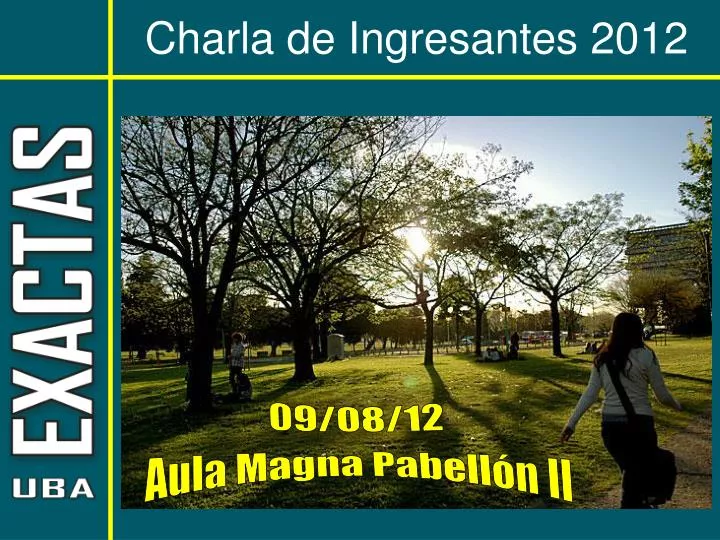 charla de ingresantes 2012