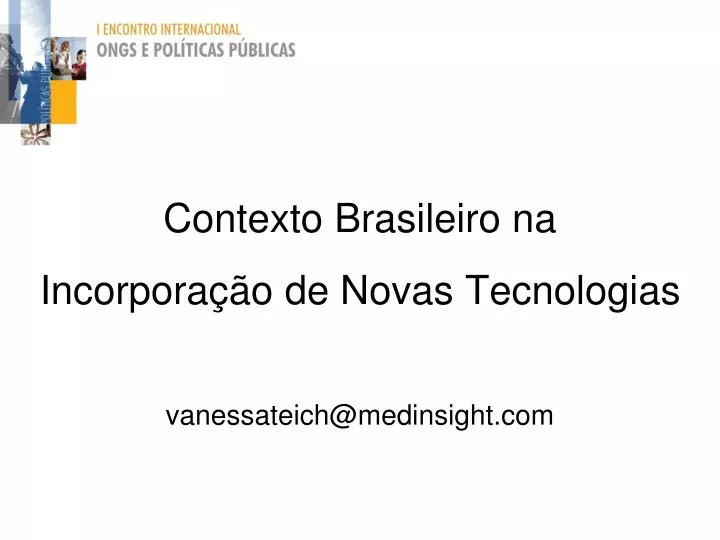 contexto brasileiro na incorpora o de novas tecnologias