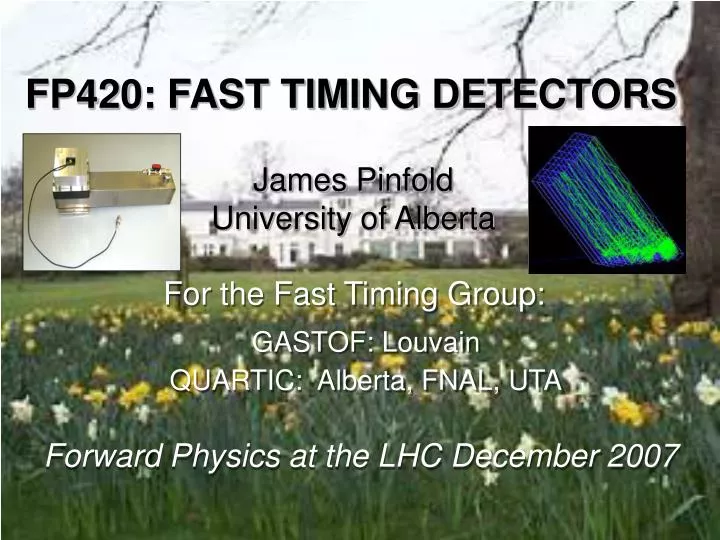 fp420 fast timing detectors