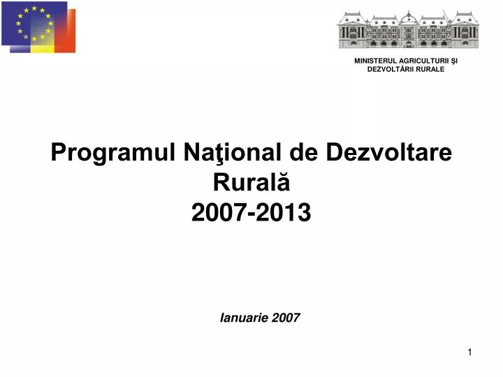 programul na ional de dezvoltare rural 2007 2013