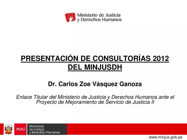 presentaci n de consultor as 2012 del minjusdh