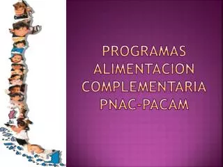 programas alimentacion complementaria pnac pacam