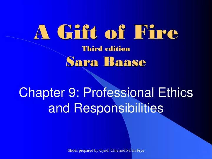 a gift of fire third edition sara baase