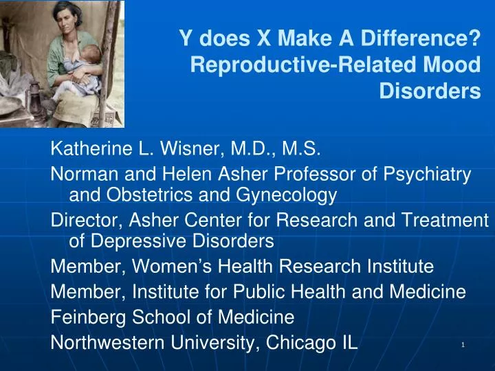 y does x make a difference reproductive related mood disorders