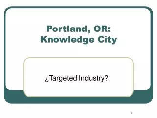 Portland, OR: Knowledge City