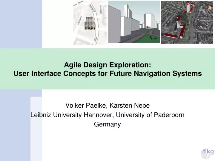 agile design exploration user interface concepts for future navigation systems