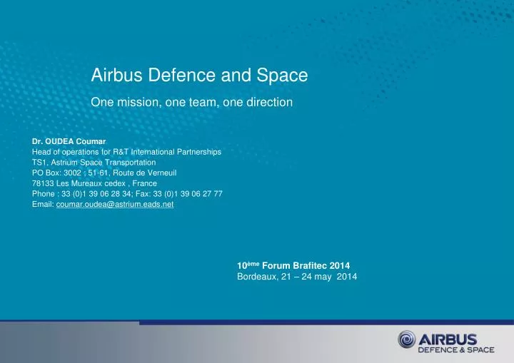 airbus defence and space one mission one team one direction