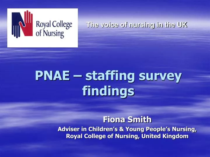 pnae staffing survey findings