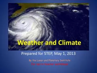 weather and climate