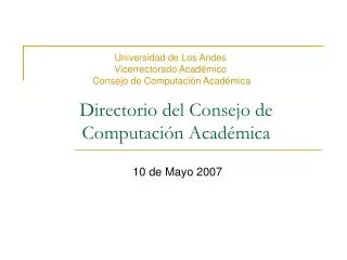 directorio del consejo de computaci n acad mica