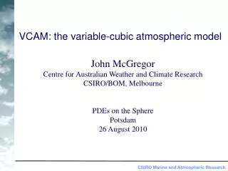 VCAM: the variable-cubic atmospheric model