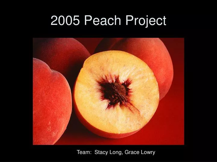 2005 peach project