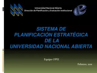 sistema de planificaci n estrat gica de la universidad nacional abierta