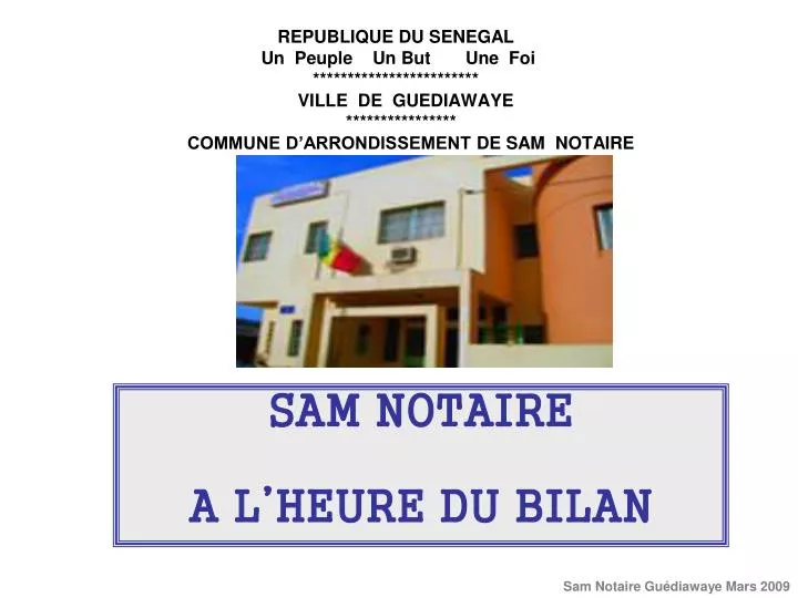 sam notaire a l heure du bilan