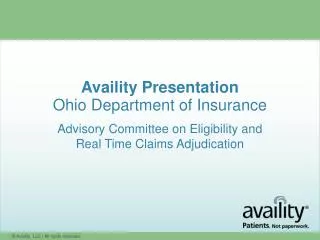 Availity Presentation