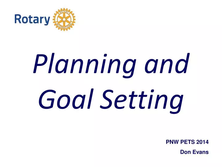 planning and goal setting