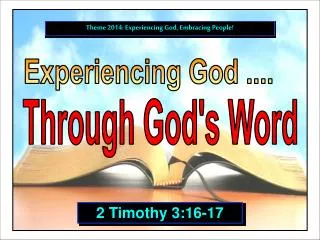 Experiencing God ....