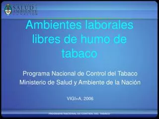 ambientes laborales libres de humo de tabaco