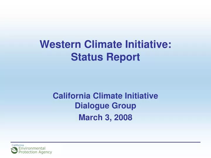 western climate initiative status report