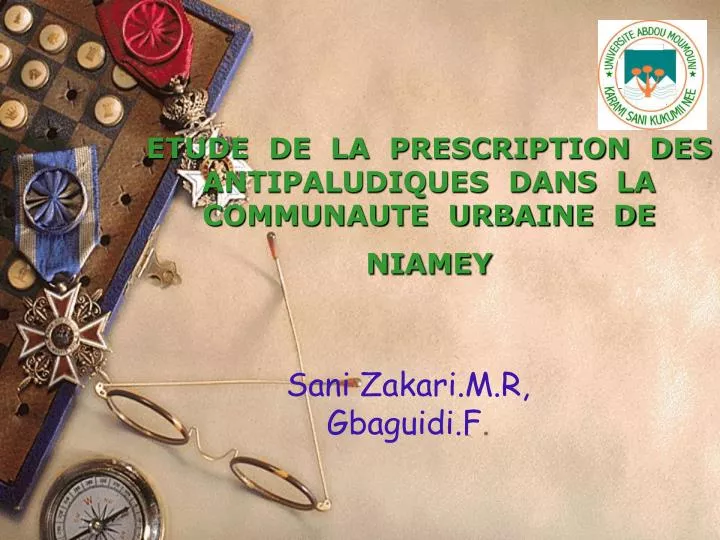 etude de la prescription des antipaludiques dans la communaute urbaine de niamey