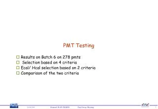 PMT Testing