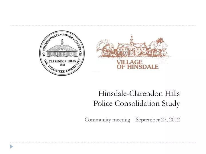 hinsdale clarendon hills police consolidation study