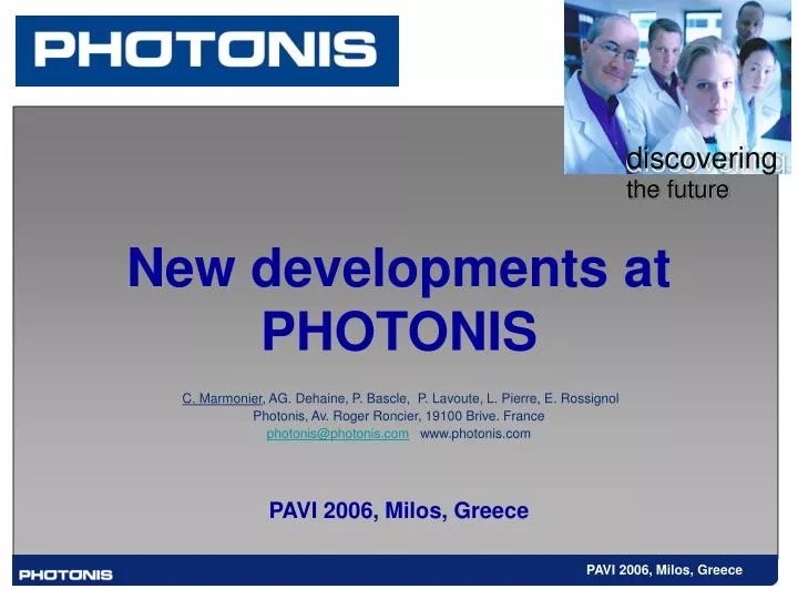 new developments at photonis