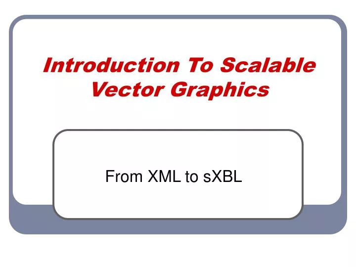 introduction to scalable vector graphics