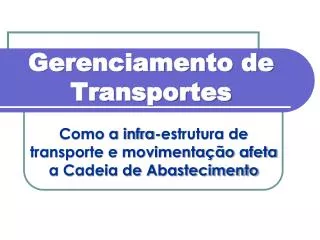 gerenciamento de transportes