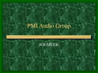 PMI Audio Group