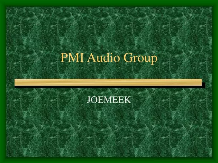 pmi audio group