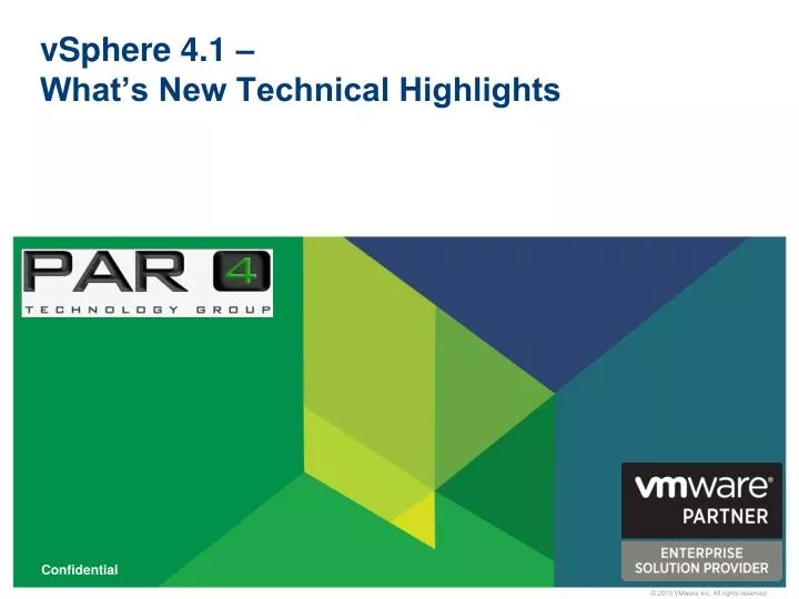 vsphere 4 1 what s new technical highlights