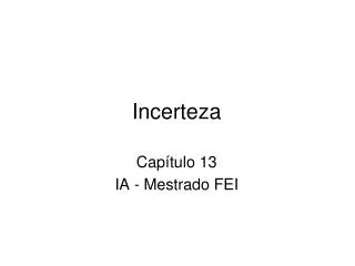 incerteza