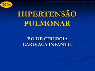 hipertens o pulmonar