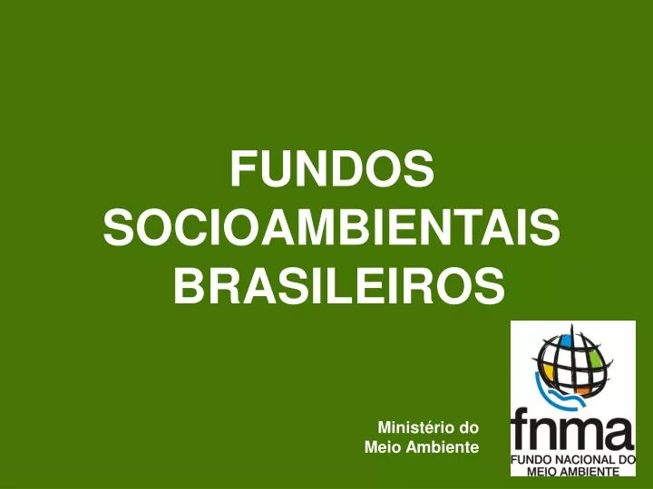 fundos socioambientais brasileiros