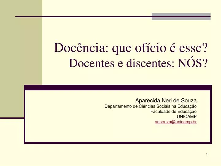 doc ncia que of cio esse docentes e discentes n s