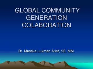 global community generation colaboration