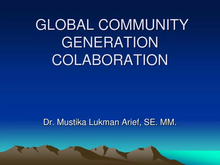 global community generation colaboration