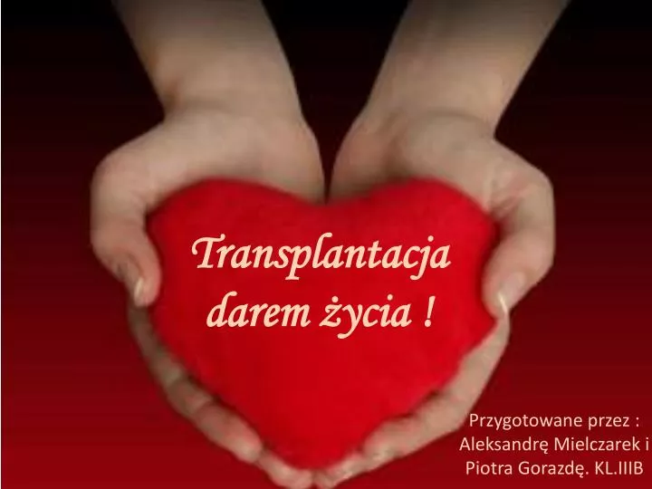 transplantacja darem ycia