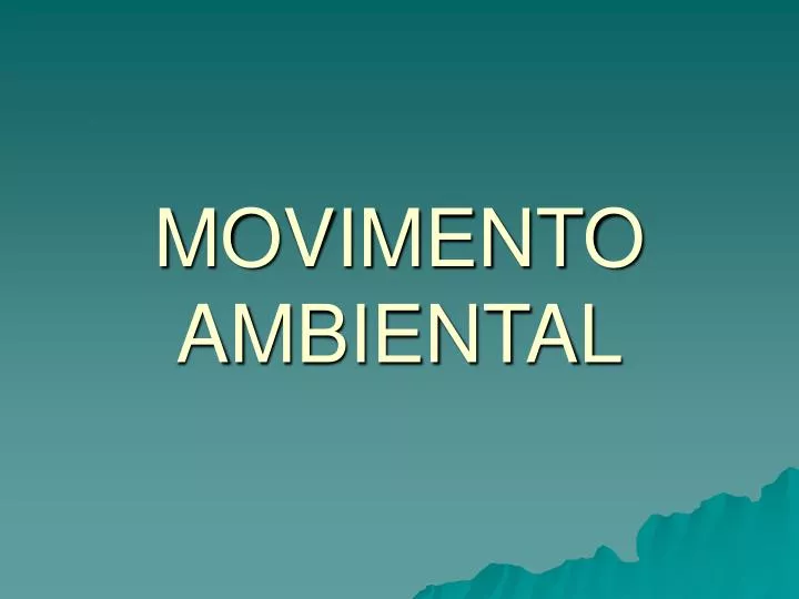 movimento ambiental