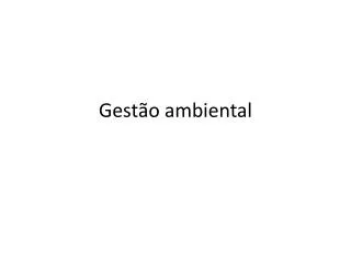 gest o ambiental