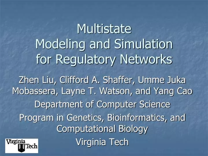 multistate modeling and simulation for regulatory networks