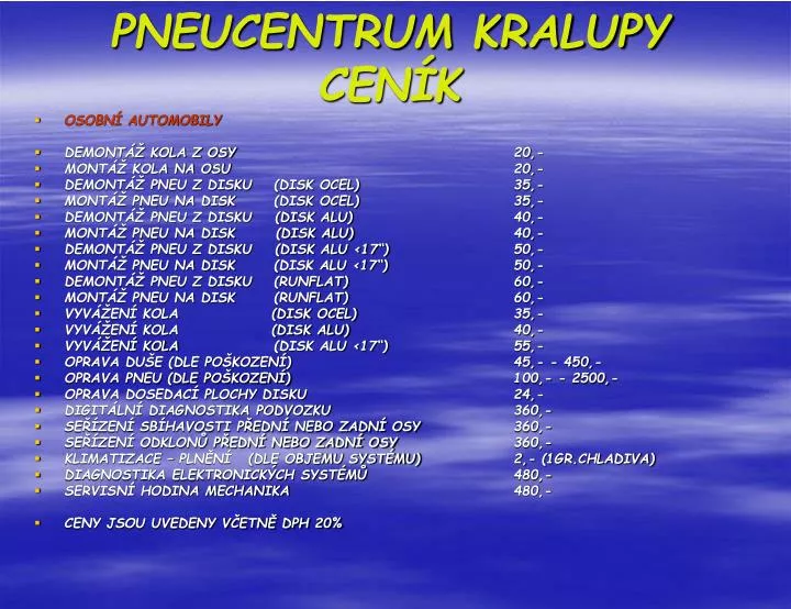 pneucentrum kralupy cen k pneucentrum kralupy cen k