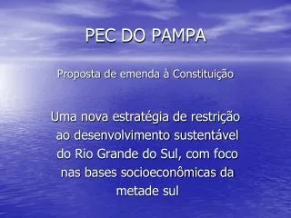 pec do pampa proposta de emenda constitui o