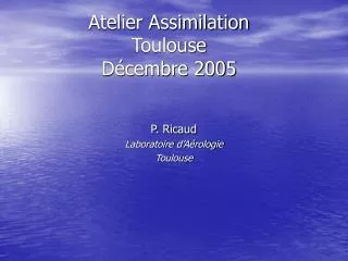 atelier assimilation toulouse d cembre 2005
